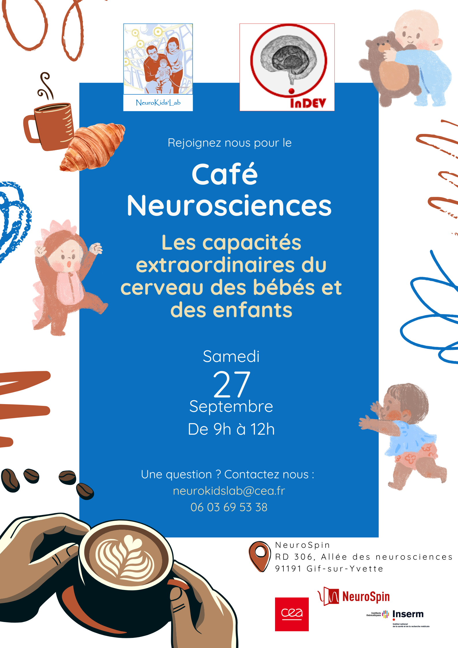 CAFE NEUROSCIENCES LE SAMEDI 27 SEPTEMBRE à NEUROSPIN